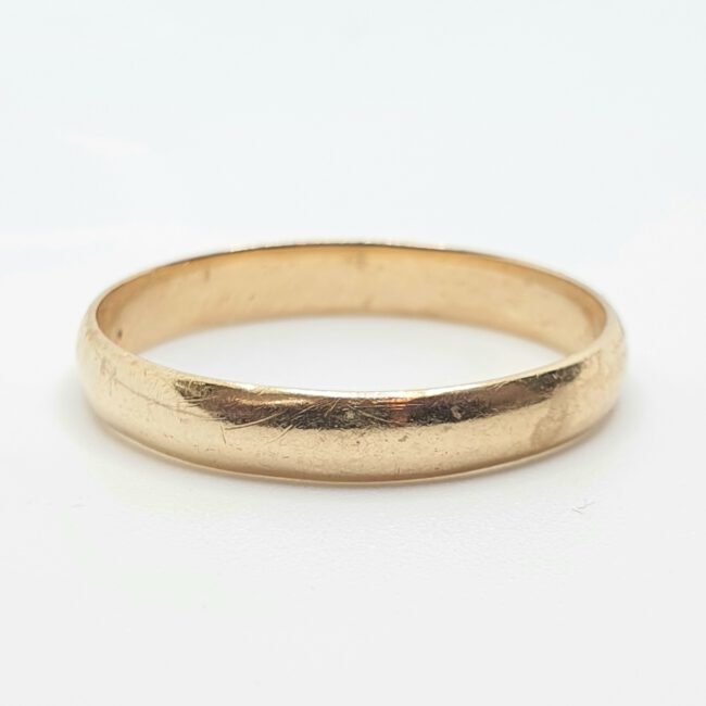 טבעת נישואין זהב 14 קראט אדום חלקה  קלאסית gre226