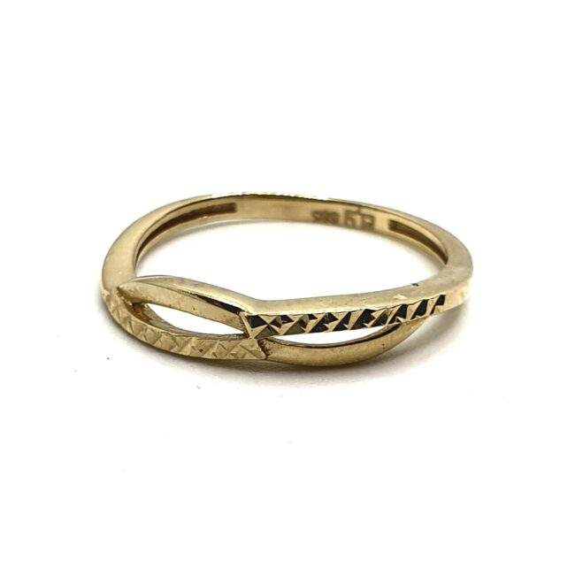 טבעת זהב 14 קראט חריטות קולקציה חדשה grn330